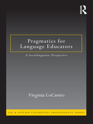 cover image of Pragmatics for Language Educators